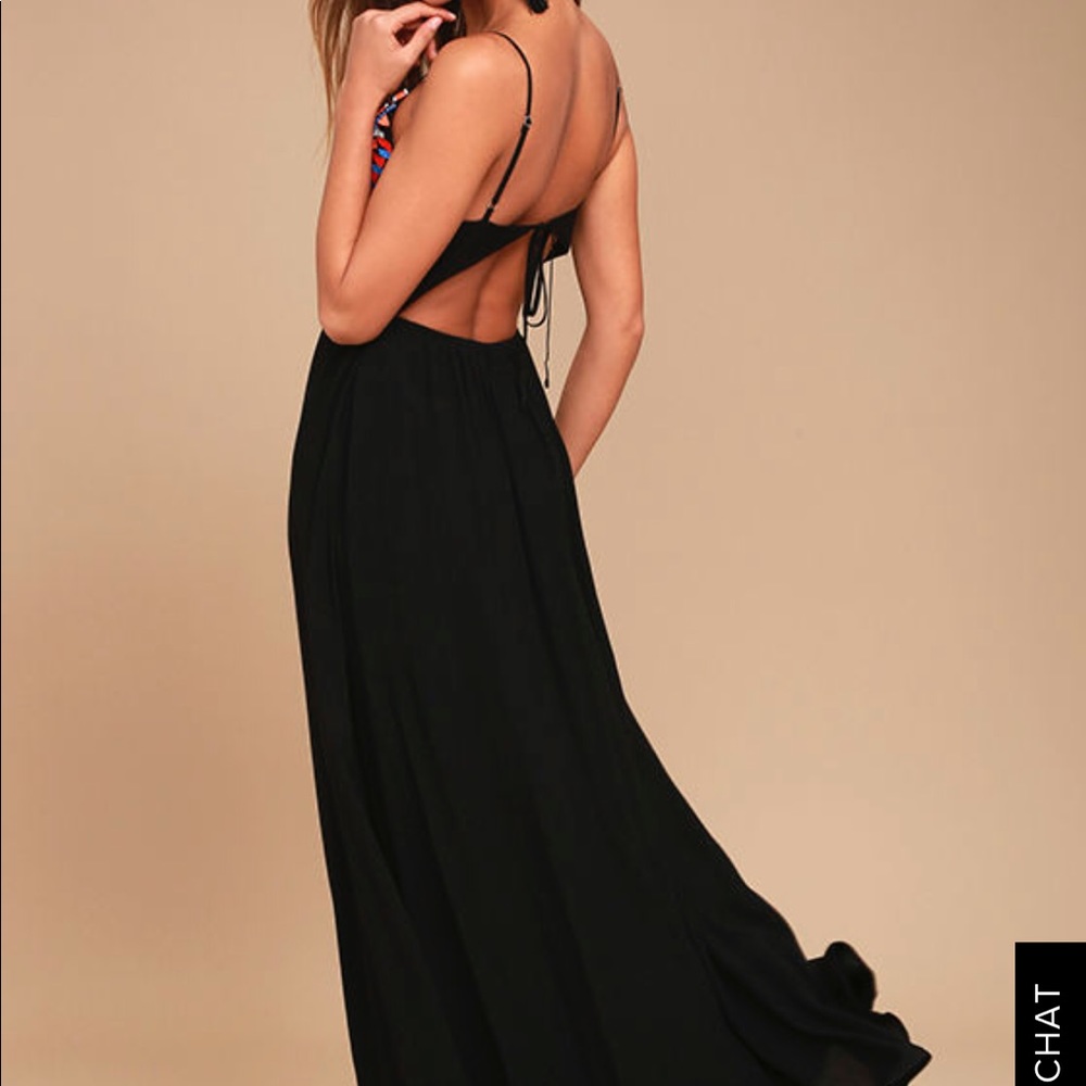 🌟HP🌟Lulu’s Ascension black embroidered maxi - Picture 2 of 8